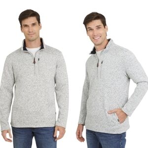 Chaps Men's Quarter Zip Fleece Pullover Sweater Size Large